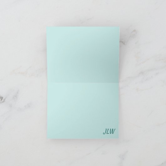 Roze Primroses Blauwgroen en Turquoise Rustieke No Kaart (Binnen)