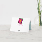 Roze Primroses Blauwgroen en Turquoise Rustieke No Kaart (Achterkant)