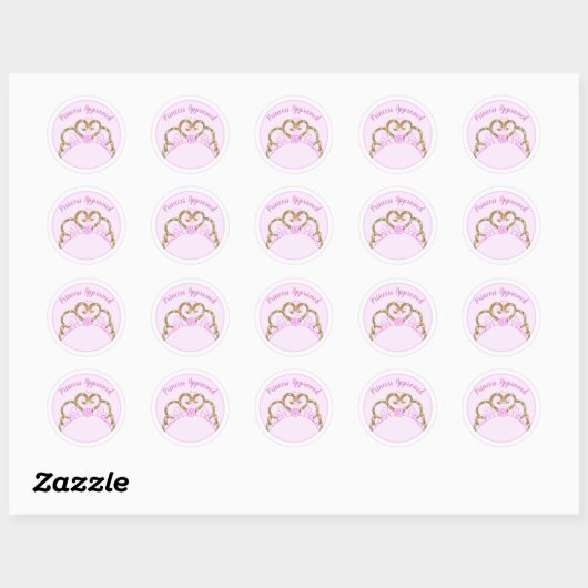 Roze "Princess Approved" Label Sticker (Vel)