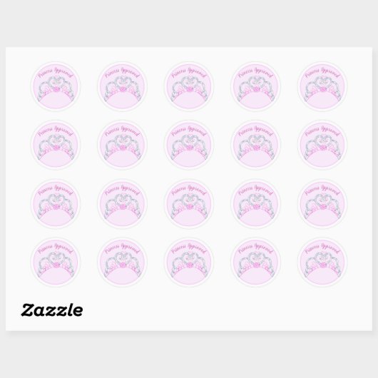 Roze "Princess Approved" Label Sticker (Vel)