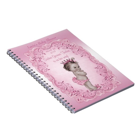 Roze  Princess Baby shower Guest Book Notitieboek (Rechterzijde)