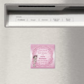 Roze  Princess Baby shower Save the Date Magneet (Insitu (Vaatwasser))