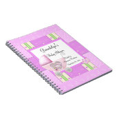 Roze Princess Baby shower Spiral notebook Notitieboek (Rechterzijde)