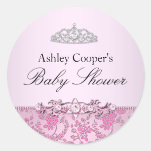 Roze Princess Baby shower Sticker