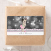 Roze Princess Baby shower Waterflesetiketten Etiket (Insitu)