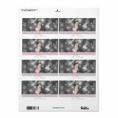 Roze Princess Baby shower Waterflesetiketten Etiket (Full Sheet)