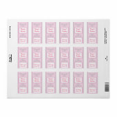 Roze princess Birthday Miniature Snoep bar wrapper Etiket (Full Sheet)