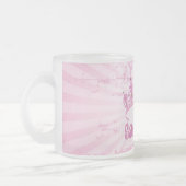 Roze Princess Crown Frosted Glass Coffee Mok Cup (Links)