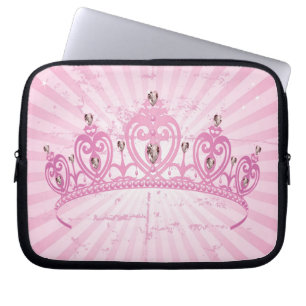 Roze Princess Crown Laptop Mouw Beschermend Hoesje Sleeve