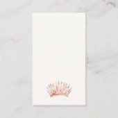 Roze Princess Crown Luier Raffle Baby shower Informatiekaartje (Achterkant)