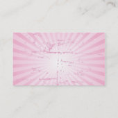 Roze Princess Crown Tiara Jeweled Visitekaartje (Achterkant)