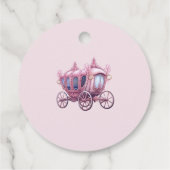 Roze  Princess Crown Verjaardag Meisje Bedankjes Labels (Achterkant)