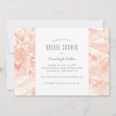 Roze Princess Cut Edelsteen Bruiloftsshower Kaart (Voorkant)