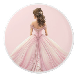 Roze Princess Meisjeskamer Keramische Knop