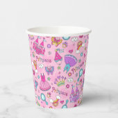 Roze princess Paper cup Papieren Bekers (Links)