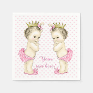  Roze Princess Twin Baby Meisje Douche Servetten