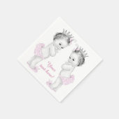 Roze Princess Twin Baby Meisje Douche Servetten (Hoek)