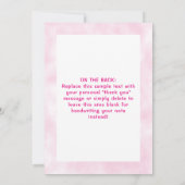 Roze prinkles Donut Birthday Girl Hartelijk dank Bedankkaart (Achterkant)