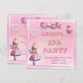 Roze prinses 15th Birthday Spa Party Double Sided Kaart (Voorkant / Achterkant)