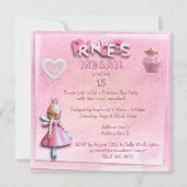 Roze prinses 15th Birthday Spa Party Double Sided Kaart (Achterkant)