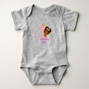 Roze Prinses 1e Verjaardag Ontwerp Romper