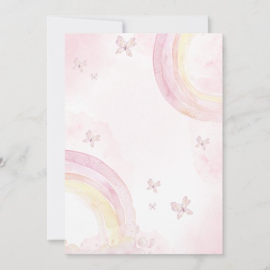 Roze prinses 4e verjaardag kaart (Achterkant)