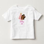 Roze prinses 4e verjaardag ontwerp kinder shirts (Voorkant)
