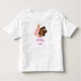 Roze Prinses 4e Verjaardag Ontwerp Kinder Shirts