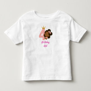 Roze Prinses 4e Verjaardag Ontwerp Kinder Shirts