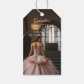 Roze Prinses Achttien Bedankt Tag Cadeaulabel (Voorkant)