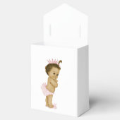 Roze Prinses Afrikaans Amerikaans Baby Meisje Douc Bedankdoosjes (Geopend)