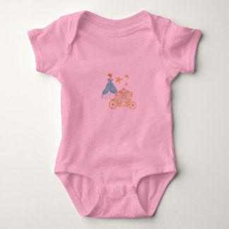 Roze prinses baby body, Cute bloemen baby meisje Romper