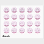 Roze Prinses Baby Borrel Sticker (Vel)