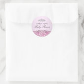 Roze Prinses Baby Borrel Sticker (Tas)