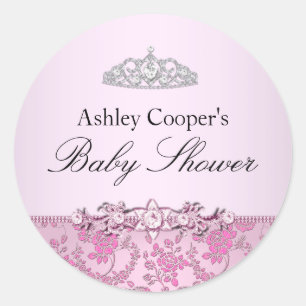 Roze Prinses Baby Borrel Sticker