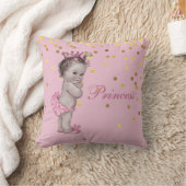 Roze  prinses Baby Gold Confetti Kussen (Deken)