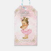 Roze Prinses  Baby Meisje Douche Favor Cadeaulabel (Voorkant)