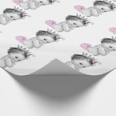 Roze Prinses Baby Meisje Douche Wrapping Paper Cadeaupapier (Hoek)