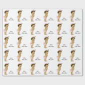 Roze Prinses Baby Meisje Douche Wrapping Paper Cadeaupapier (Vlak)