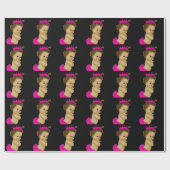 Roze Prinses Baby Meisje Douche Wrapping Paper Cadeaupapier (Vlak)