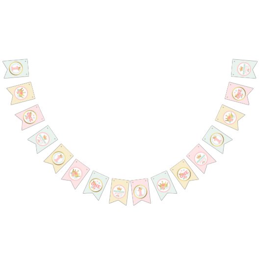 Roze Prinses Baby Meisje Eerste Verjaardag Party D Vlaggetjes (Alle)