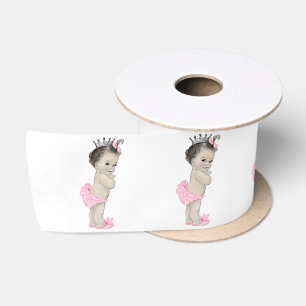 Roze Prinses Baby Meisje Shower Satijnen Lint