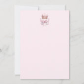Roze Prinses Baby Shower Advieskaart (Achterkant)