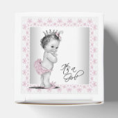 roze prinses Baby shower Bedankdoosjes (Bovenkant)
