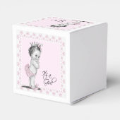  roze prinses Baby shower Bedankdoosjes (Achterkant)