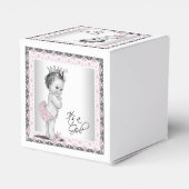  roze prinses Baby shower Bedankdoosjes (Achterkant)