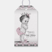  roze prinses Baby shower Cadeaulabel (Voorkant)