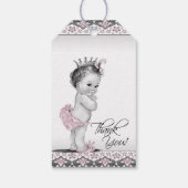  roze prinses Baby shower Cadeaulabel (Achterkant)