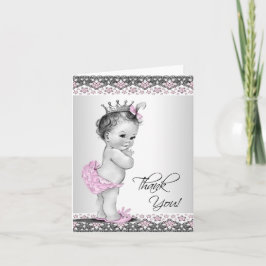  Roze Prinses Baby shower Dank u kaarten