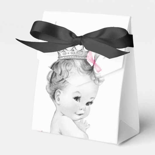 Roze Prinses Baby shower Favor Boxes Bedankdoosjes (Voorkant Zijde)